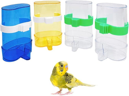 Hamiledyi Parakeet Water Dispenser 4pcs Automatic Bird Water Dispenser by Hamiledyi