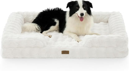 Orthopedic Dog Bed for Extra Large Dog, Soft and Warm Faux Fur Sofa for Giant by COZYKISS