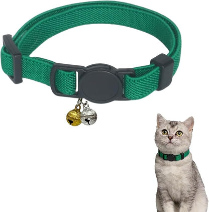 Breakaway Cat Collar with Bell, Safety Buckle Kitten Collar, Elastic Strech by Unknown