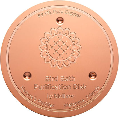 Mellbree Bird Bath Copper Disk, 0.6mm Reinforced 99.99% Pure Copper Cleaning by Mellbree