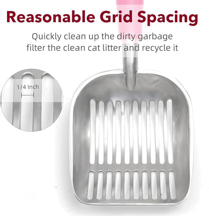 Cat Litter Scoop, Kitty Metal Scooper, Aluminum Alloy Sifter, Kitten Pooper - Image 5