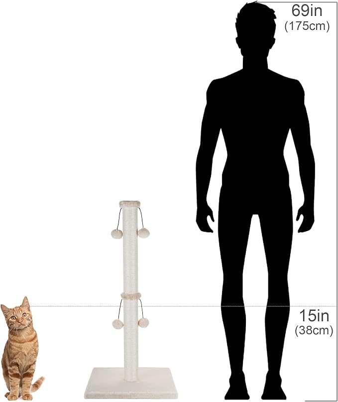 Dimaka 34'' Cat Scratching Post, Cat Scratching Post, Cat Scratcher - Image 7
