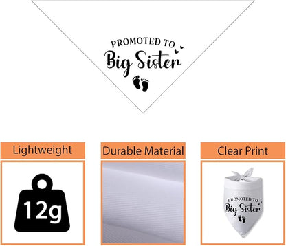 Promoted to Big Sister Pregnancy Announcement Dog Bandana Baby Gender Reveal - Image 3