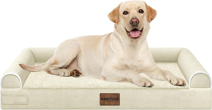 Large Dog Bed Orthopedic Washable: Beds Bolster XL Bed Large Big Dogs Egg Crate by Nanuya