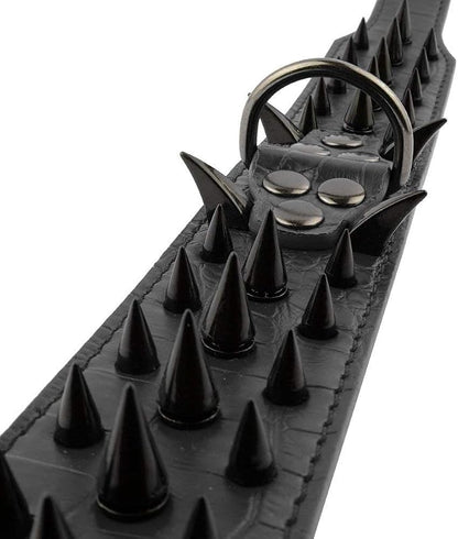 Serijoars Spiked Studded Dog Collar, PU Leather Dog Collar, Adjustable Pet - Image 4