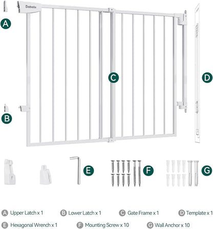 Babelio 34" Tall No Bottom Bar Baby/Dog Gate - Image 9