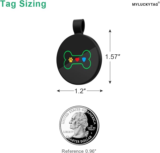MYLUCKYTAG QR Code Pet ID | Personalized Dog & Cat Collar Tag | Online Profile - Image 2