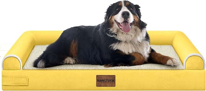 Large Dog Bed Orthopedic Washable: Jumbo Dog Bed Bolster Extra Large Dogs Egg by Nanuya