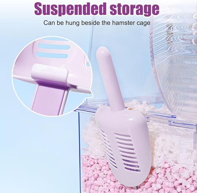DONGKER Hamster Litter Scoop, Reusable Hanging Hamster Sand Bath Scoop - Image 5