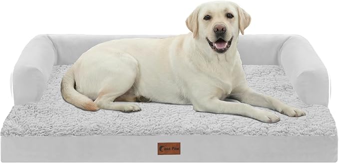 Orthopedic Dog Beds for Extra Large Dogs, Waterproof Egg Crate Foam XL Dog Bed by CasaPaw