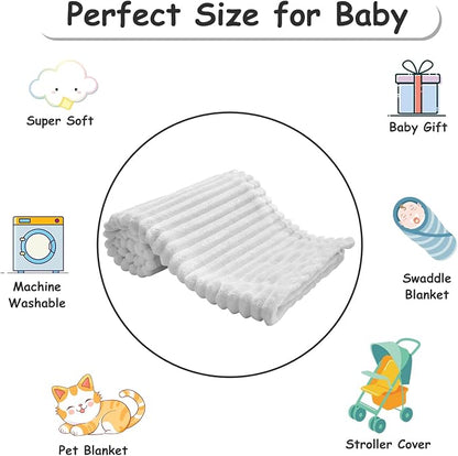 Soft Fleece Baby Blanket Ultra Cozy Grey Baby Blankets - Image 7