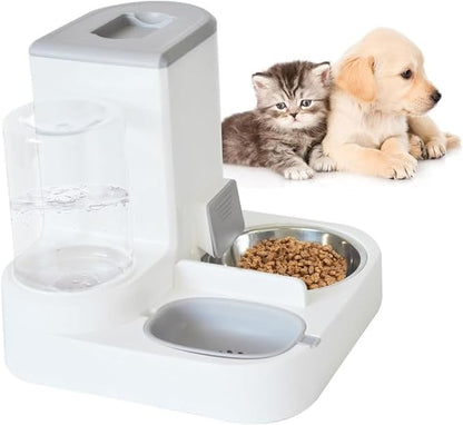 Automatic Cat Food and Water Dispenser Set 2 in 1, All-in-One Gravity Pet Feeder by MUYG