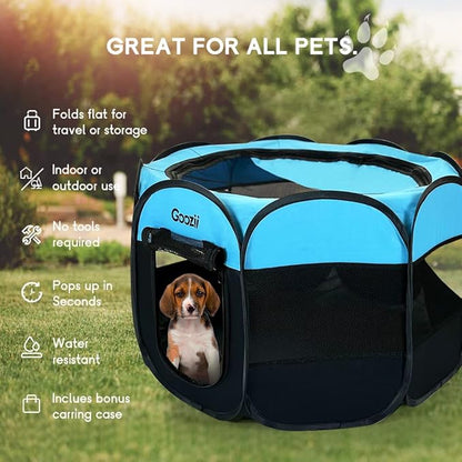 Dog Playpen Portable Collapsible, Indoor Outdoor Pet Puppy Exercise Playpens - Image 3