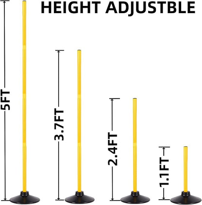 6 Pcs 5 FT Adjustable Agility Training Poles - Image 5