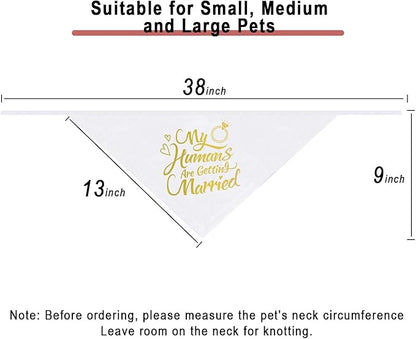 Engagement Gift, My Humans are Getting Married Dog Bandana, Wedding Photo Prop - Image 4
