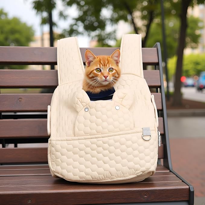 Dog Backpack Carrier for Small Dogs, Cat Carrier Sling, Front Facing Pets Chest - Image 4