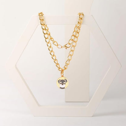 HOWWFALY Dog Collar and Cat Chain Necklace Stainless Steel Adjustable 18K Gold - Image 7