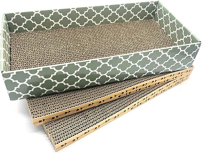 Cat Scratcher Cardboard Scratching Pads Scratch Lounge Bed by MECOOL