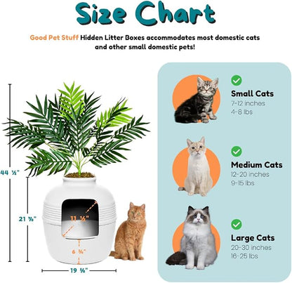 Good Pet Stuff Hidden Litter Box Planter, Decorative Cat Litter Enclosure - Image 6