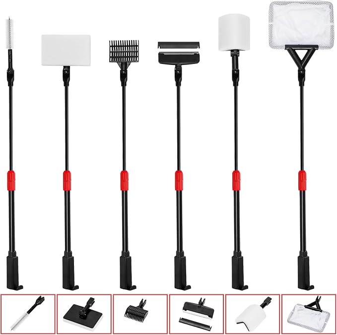 TOPZEA 6 in 1 Aquarium Cleaning Tool Kit, Fish Tank Cleaner Set - Image 5