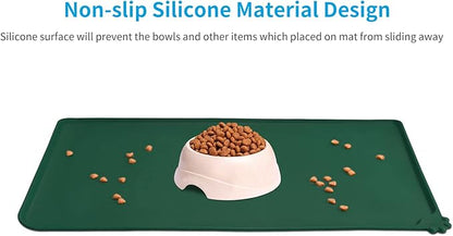 AUDWUD Silicone Waterproof Pet Feeding Mats, Anti Slip Bowl Pad, Dog Mat - Image 2