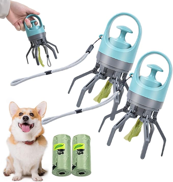 Quick Scoop Poop Scooper, Portable Dog Pooper Scooper, Easy Claw Pick up Tool by Unknown