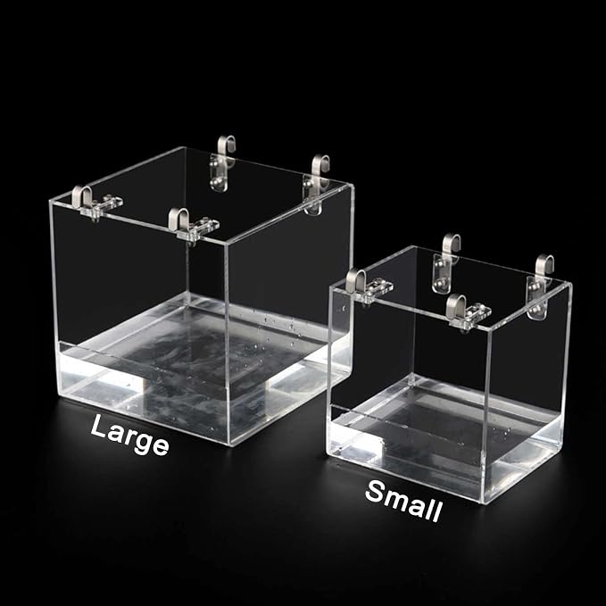 Hanging Cube Bird Bath Cage, Transparent Bird Bathtub Bath Shower - Image 3