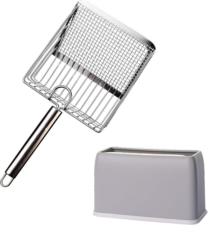 Cat Litter Scoop, Metal Scooper, Deep Shovel, Ergonomic Handle, Kitten Poop by Dustnix