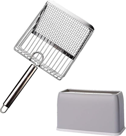Cat Litter Scoop, Metal Scooper, Deep Shovel, Ergonomic Handle, Kitten Poop by Dustnix