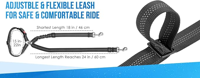 Dog Seat Belt for Car, Dual Pet Vehicle Headrest Restraint Safety Seatbelt - Image 8