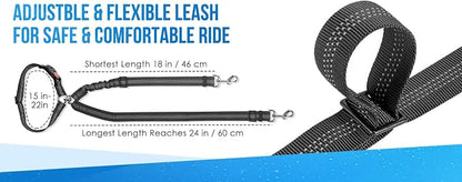 Dog Seat Belt for Car, Dual Pet Vehicle Headrest Restraint Safety Seatbelt - Image 8