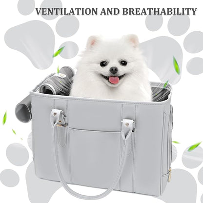 Fashion Pet Carrier Dog Purse Cat Bag Soft-Sided Carriers Travel Airline - Image 5