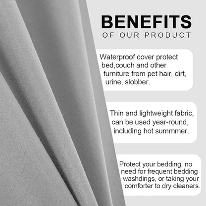 DUJUIKE Waterproof Bed Cover for Dog and Cats, Pet Hair Resistant Bed Sheet - Image 7