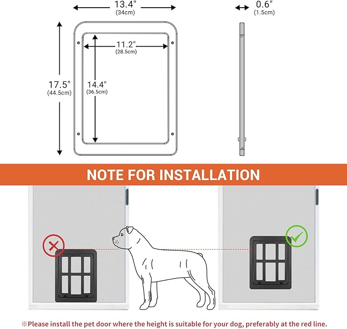PETLESO Large Dog Door for Screen Door - Image 3