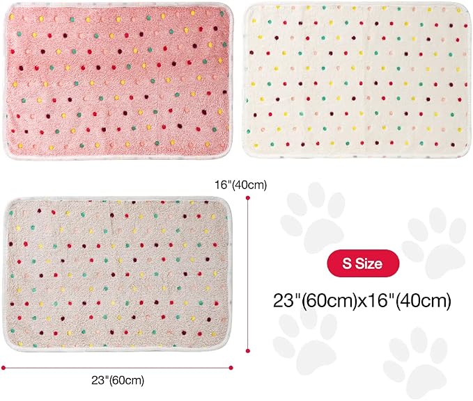 Dono 1 Pack 3 Dog Blankets, Soft Fluffy Fleece Pet Blanket Warm Sleep Mat Paw - Image 3