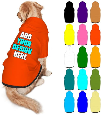Customized Dog Hoodie with Name Logo Personalized Text Soft & Warm by Mynvzrk