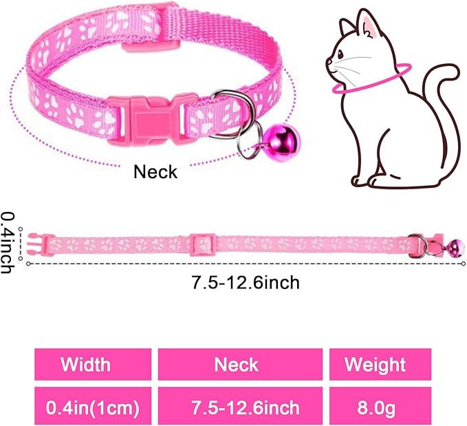 Dog Collar and Leash Set 3Pcs Puppy Collar and Leash Paw Print Whelping ID - Image 2