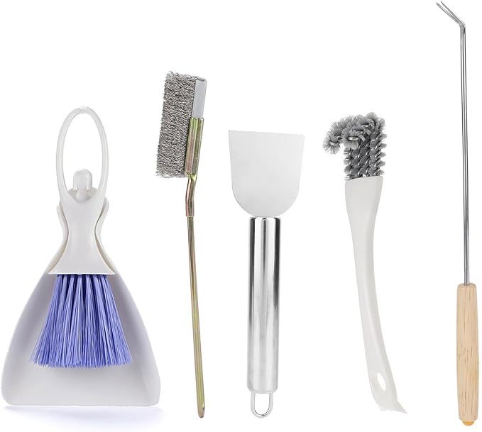 5Pcs Bird Cage Cleaner Set, Stainless Steel Poop Remover & Scraper Tool by JINJUMEI