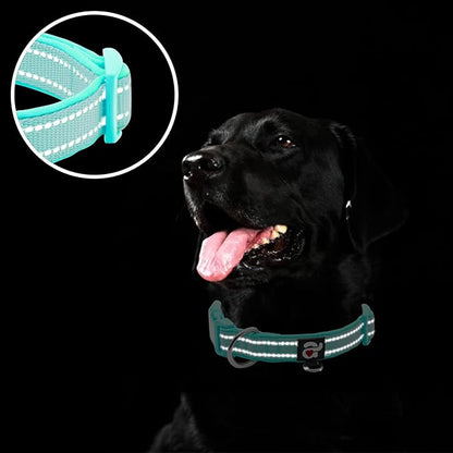 azuza Reflective Dog Collar, Soft Neoprene Padded Pet Collar - Image 4