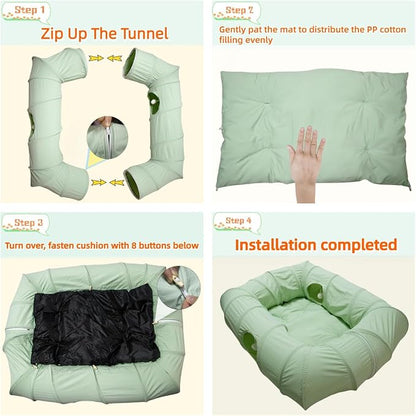 XxingSheep 4 Ways Shuttled XL Cat Tunnel Bed - Image 6