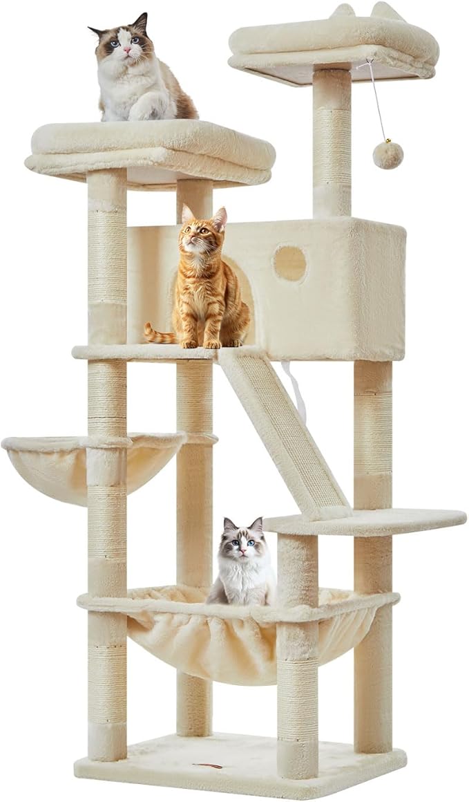 Taoqimiao Cat Tree 57.5-Inch, Cat Tower - Image 8