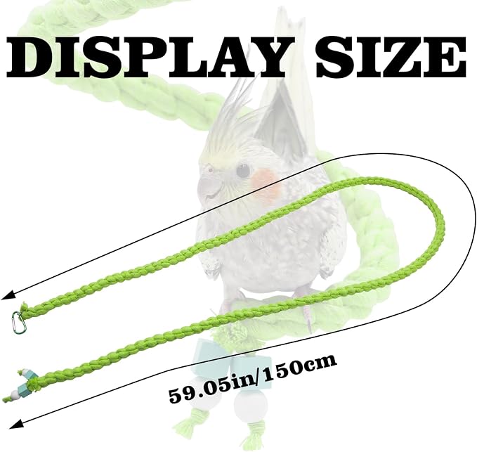 59 Inches Spiral Rope Perch, Cage Stand Pole Accessories, Climbing Toy - Image 6