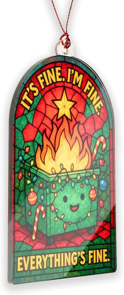 Dumpster Fire Ornament 2025, Funny Christmas Ornaments, Unique Tree Hanging - Image 4