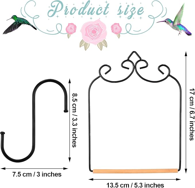 2 Pack Hummingbird Swings and Perches Metal Frames - Image 2