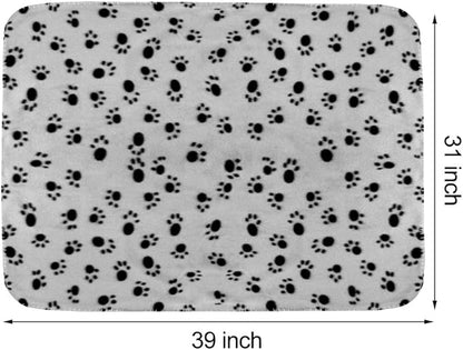 Comsmart Dog Blankets for Small Dogs, 6 Pack Puppy Blanket Cute Paw Print Pet - Image 5