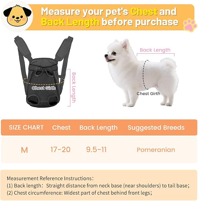 Inspack Dog Backpack Carrier/Cat Carrier, Adjustable Pet Front Carriers Travel - Image 2