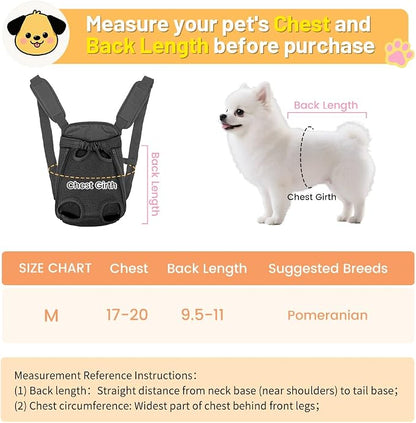 Inspack Dog Backpack Carrier/Cat Carrier, Adjustable Pet Front Carriers Travel - Image 2