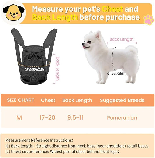 Inspack Dog Backpack Carrier/Cat Carrier, Adjustable Pet Front Carriers Travel - Image 2