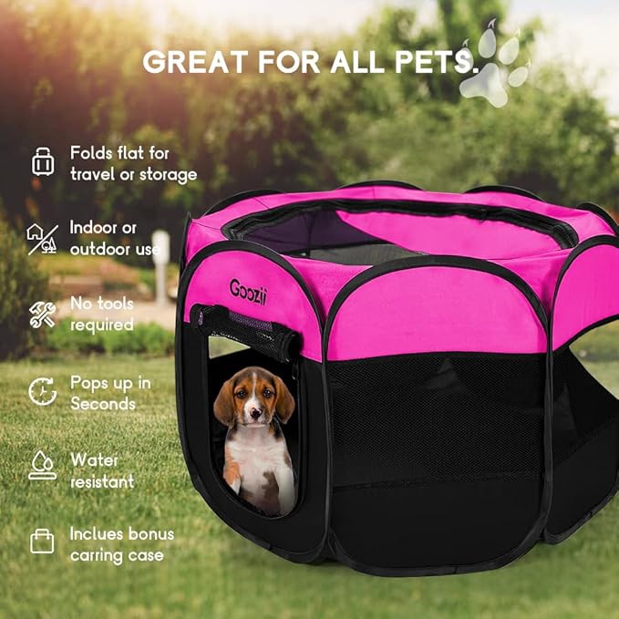 Pet Cat Playpen for Indoor Cats Enclosed, Portable Foldable Dog Playpen Outdoor - Image 3