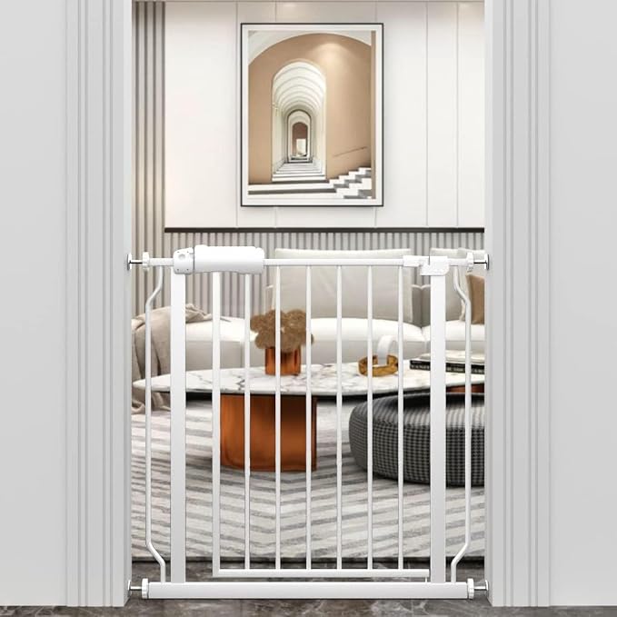 WAOWAO Baby Gate 29.13-33.82" Extra Wide Pressure Mounted Walk Through Swing by WAOWAOBABYSAFETYPRODUCTS